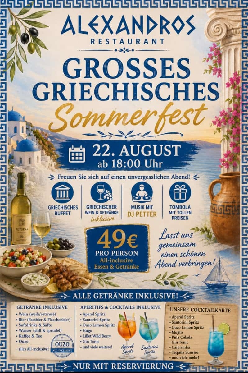 Großes griechisches Sommerfest
